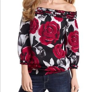 ROSE OFF-THE-SHOULDER BLOUSE